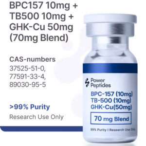 BPC-157 10mg + TB-500 10mg + GHK-Cu 50mg (70mg Blend)